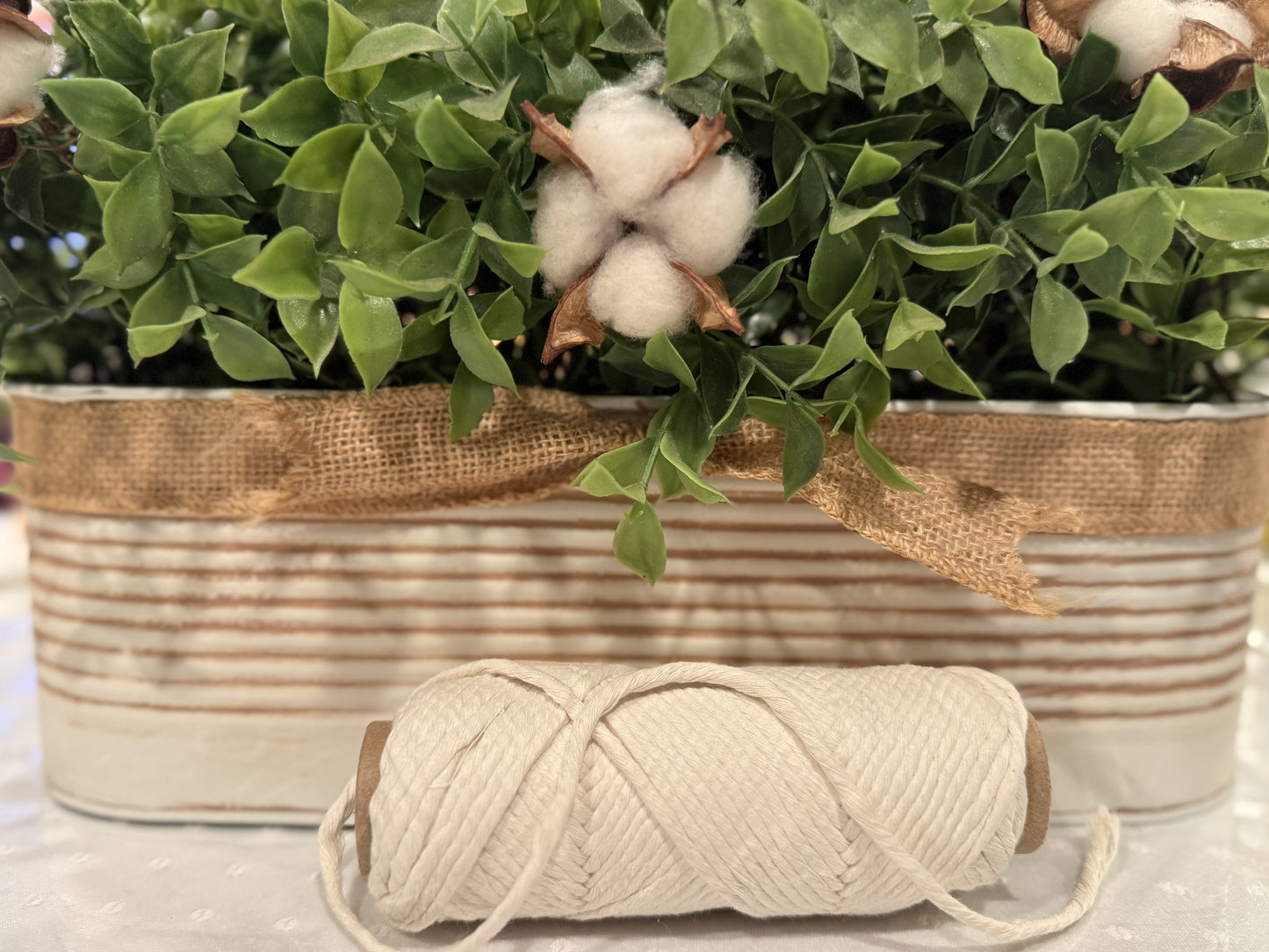 Macrame wristlet keychain