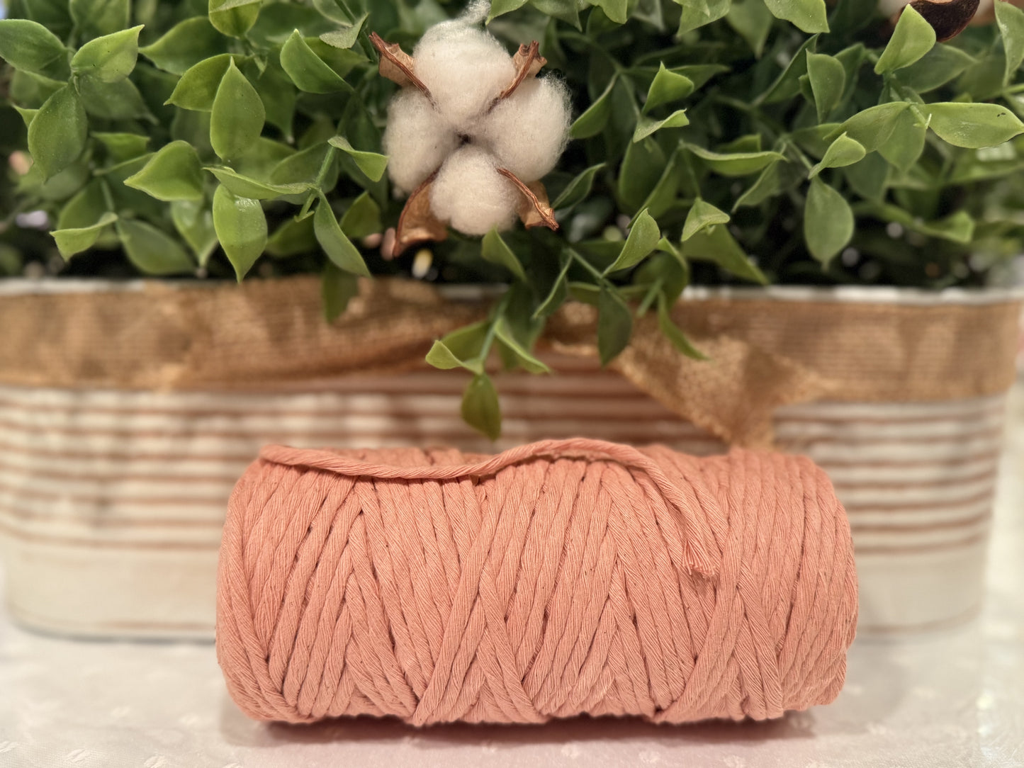 Macrame wristlet keychain