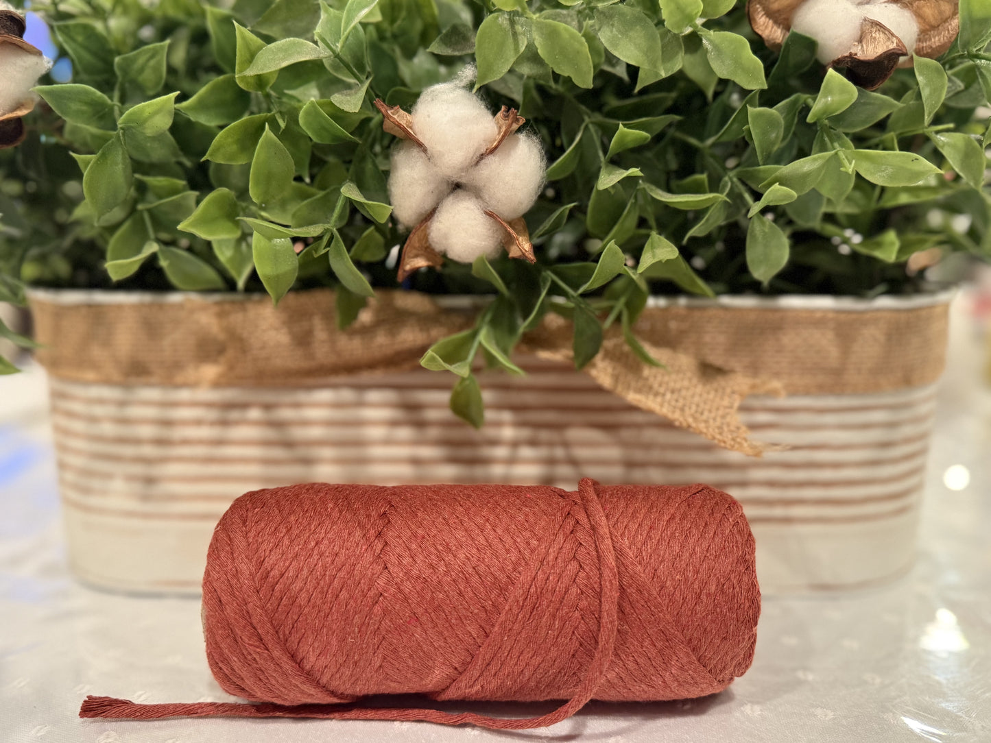 Macrame wristlet keychain